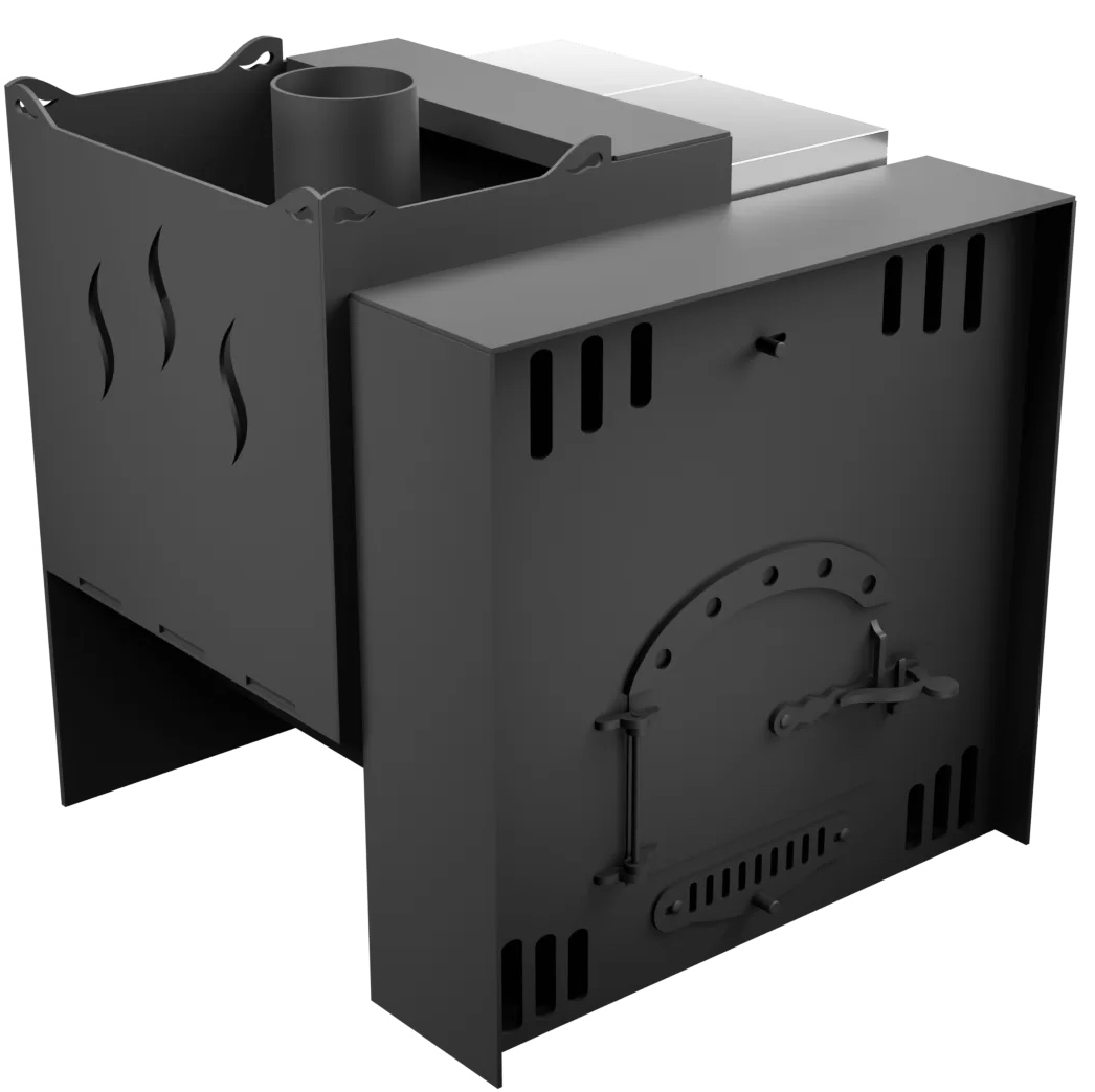 Печь Горыныч Мини, каменка с левой стороны, естественная система воздушного отопления фото в Уфе