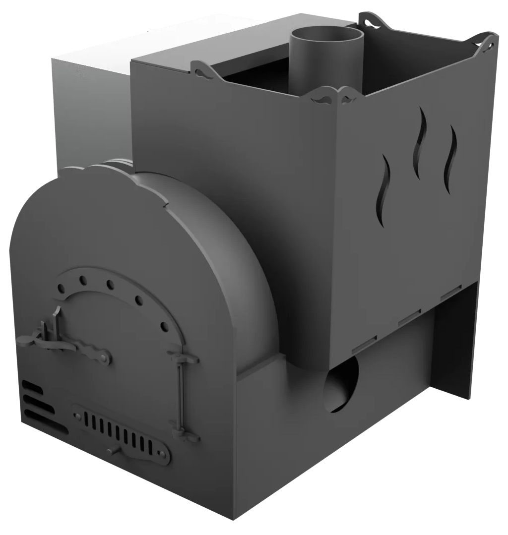 Печь Горыныч Мини, каменка с правой стороны, система воздушного отопления фото в Уфе