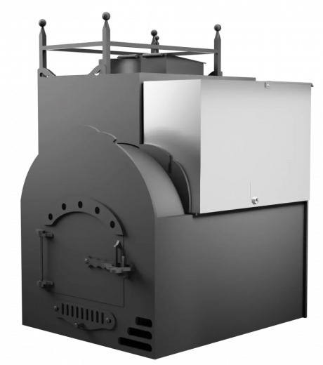 Печь Горыныч Мини, каменка закрытая с левой стороны, система воздушного отопления фото в Уфе