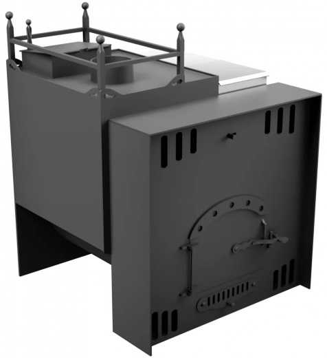 Печь Горыныч Мини, каменка закрытая с левой стороны, естественная система воздушного отопления фото в Уфе