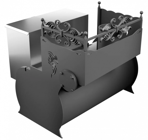 Печь Горыныч 3, каменка с левой стороны фото в Уфе