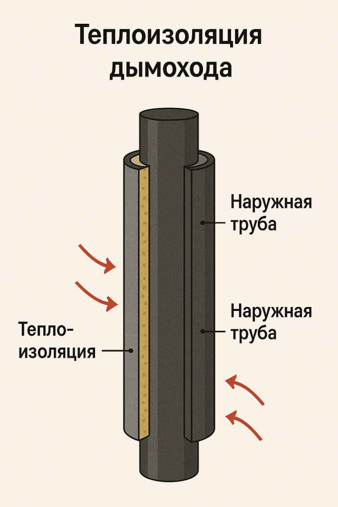 Теплоизоляция дымохода Теплоизоляция дымохода